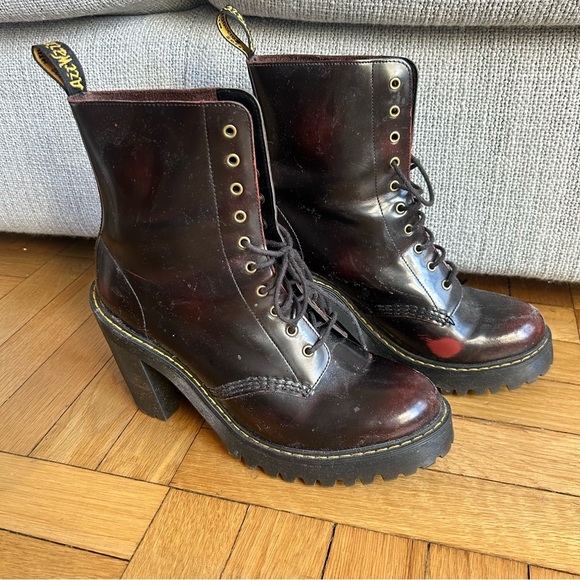 Dr. Martens Red Heeled Kendra Boots Women's Size 9 EU41 Arcadia Leather … - Picture 9 of 17